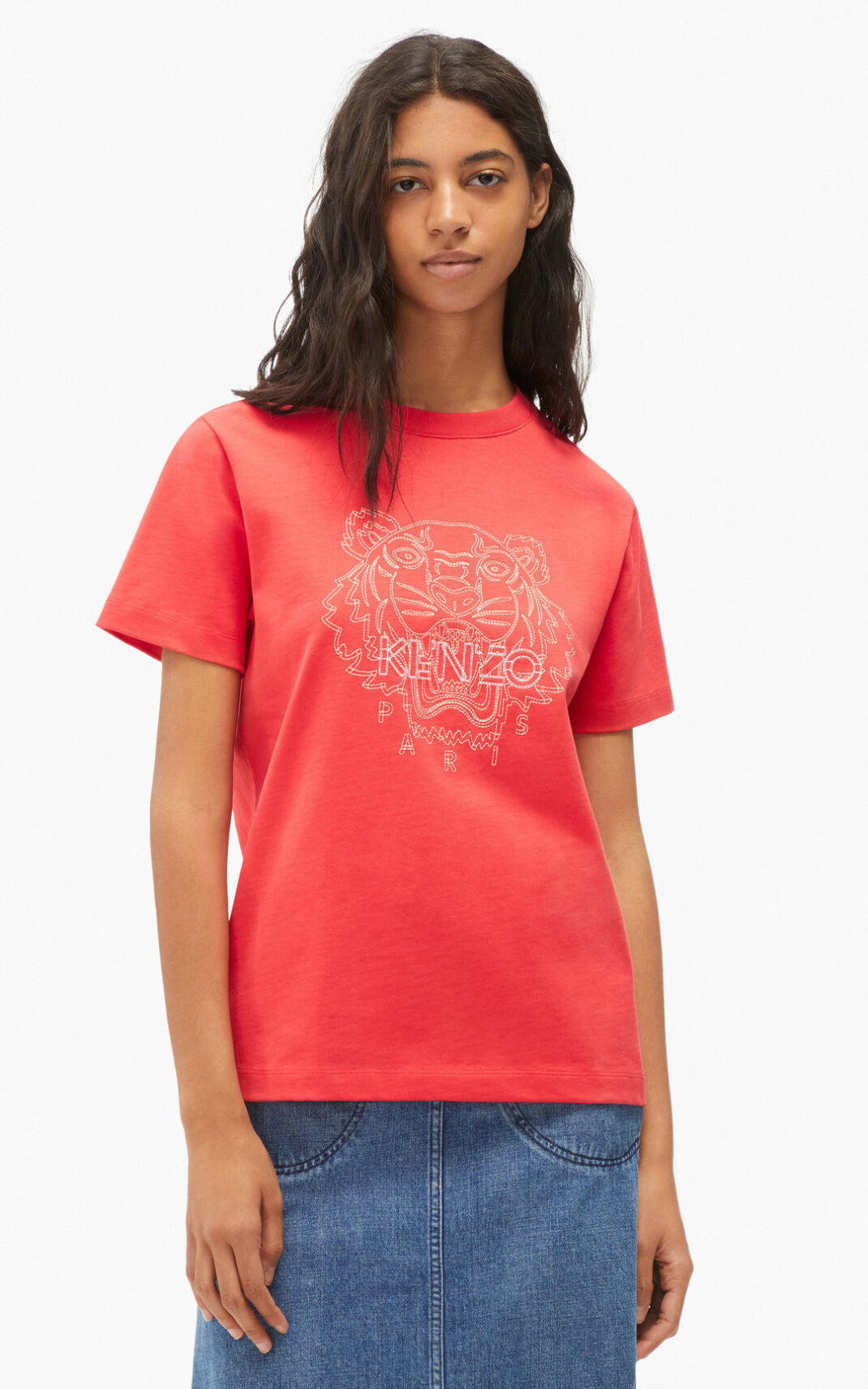 Camisetas Kenzo Loose Tiger Mujer Rojas - SKU.4623139